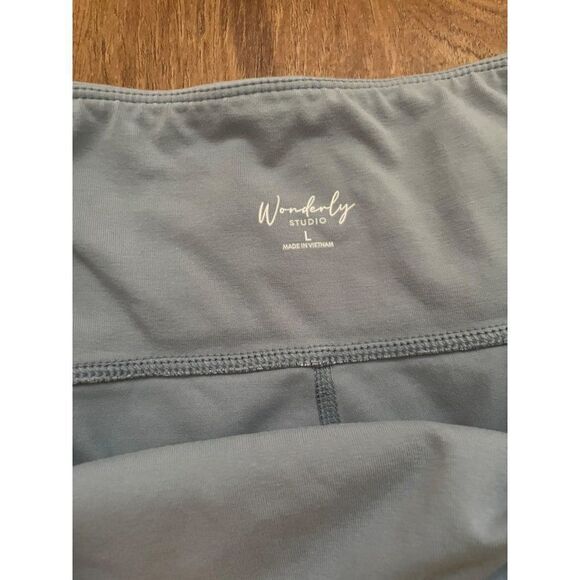 Wonderly Studio  blue leggings sz L - Picture 7 of 8